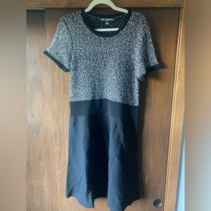 Karl‎ Lagerfeld Black White Sweater Dress Women’s L